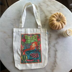 Daisy Jones & The Six white printed tote bag new